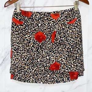 Forever 21 Leopard Rose Skirt